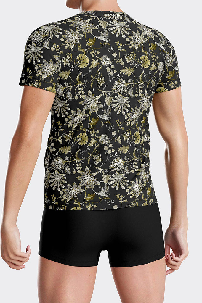 I AM Shirt Prestige von Impetus aus Lyocell/Elasthan in Schwarz mit Floraldruck