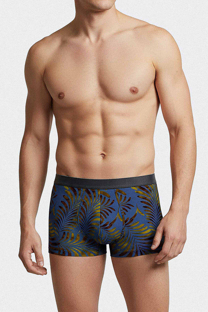 I AM Retro Auric in Blau mit Farndruck aus Lyocell von Impetus