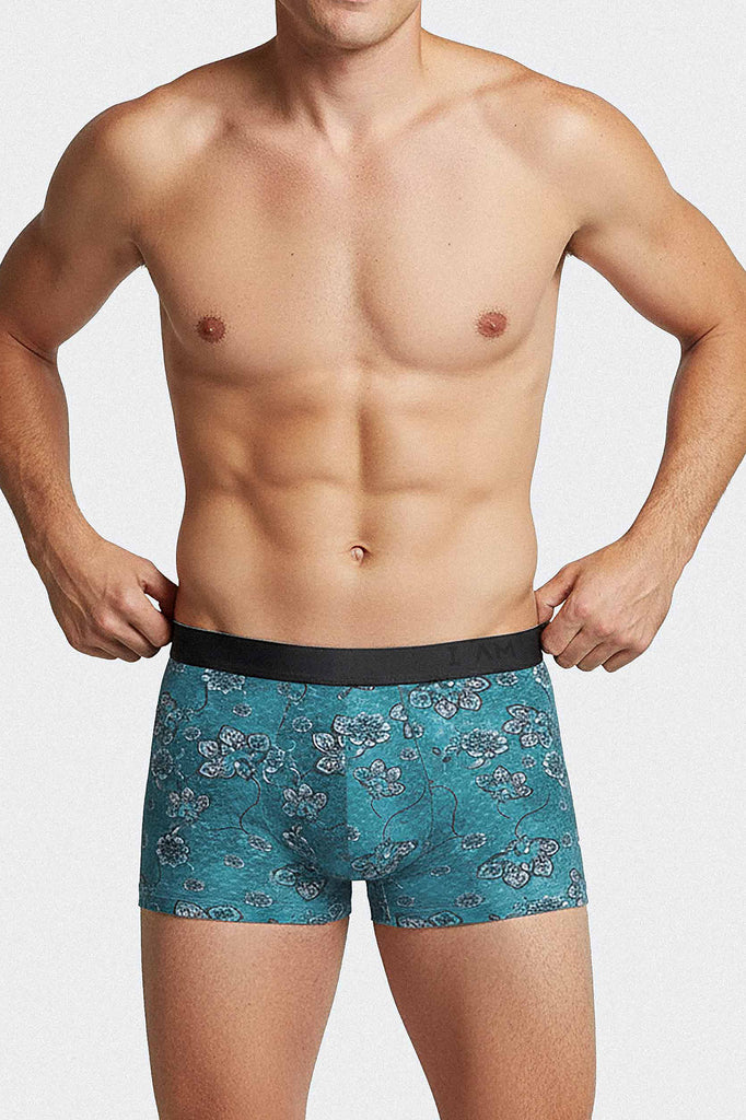 I AM Pant Blossom von Impetus aus Lyocell in Türkis mit Blütendruck
