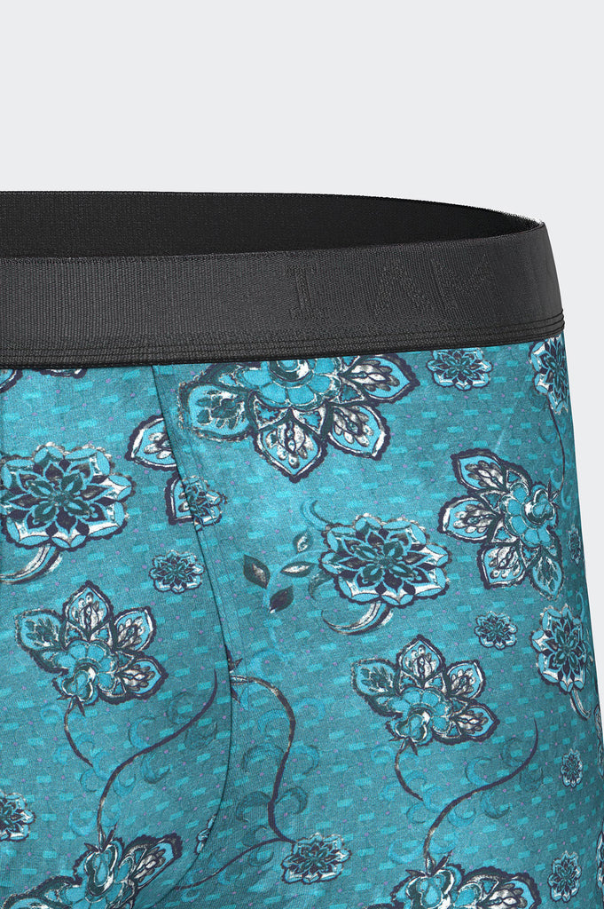 I AM Pant Blossom von Impetus aus Lyocell in Türkis mit Blütendruck