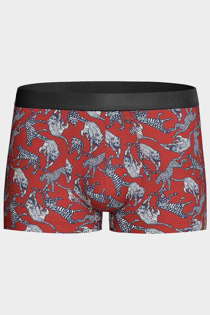I AM Retro Firce in Rot aus Lyocell mit Animalprint von Impetus