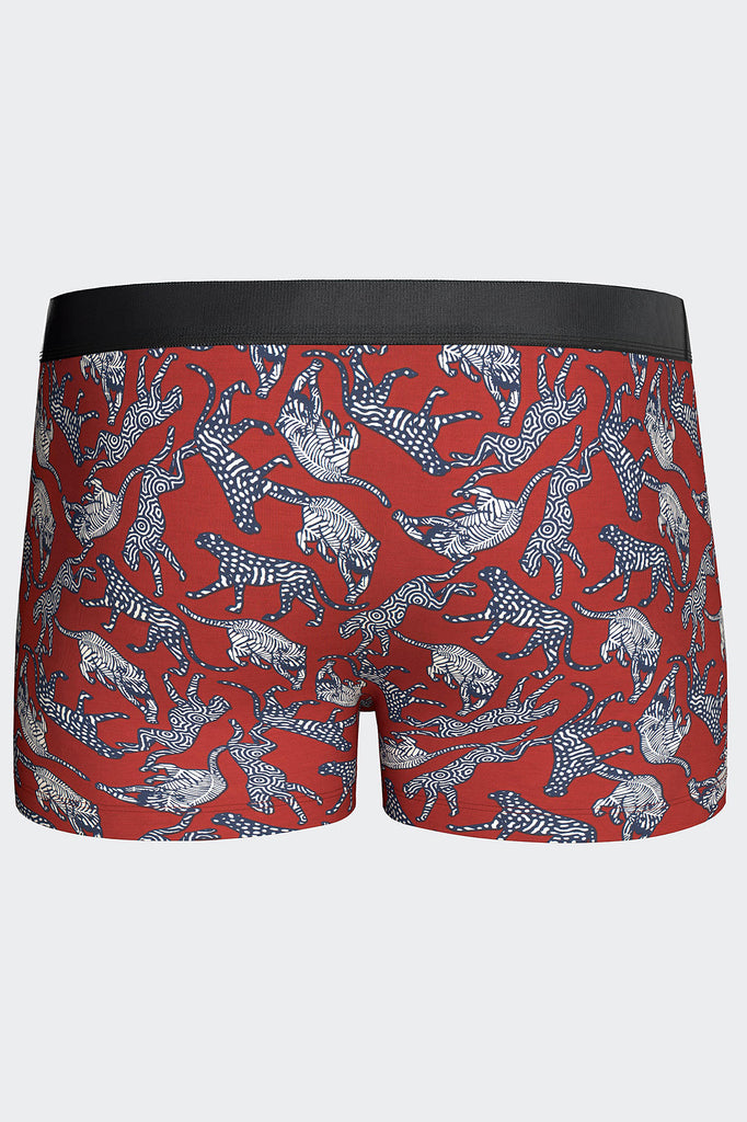 I AM Retro Firce in Rot aus Lyocell mit Animalprint von Impetus