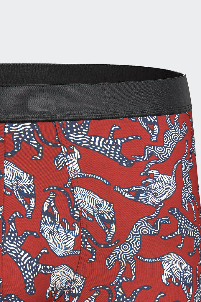 I AM Retro Firce in Rot aus Lyocell mit Animalprint von Impetus