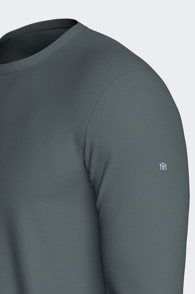 Impetus Shirt Asuka mit Rundhals und langen Ärmeln aus Lyocell und Baumwolle in Grün