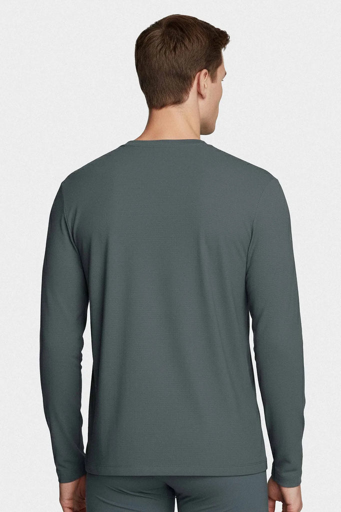 Impetus Shirt Asuka mit Rundhals und langen Ärmeln aus Lyocell und Baumwolle in Grün
