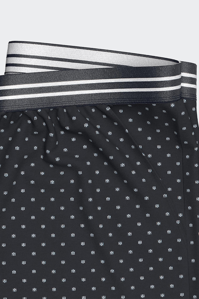 kurzärmeliger Impetus Pyjama Apex aus Baumwolle in Iceblue mit schwarzer Hose
