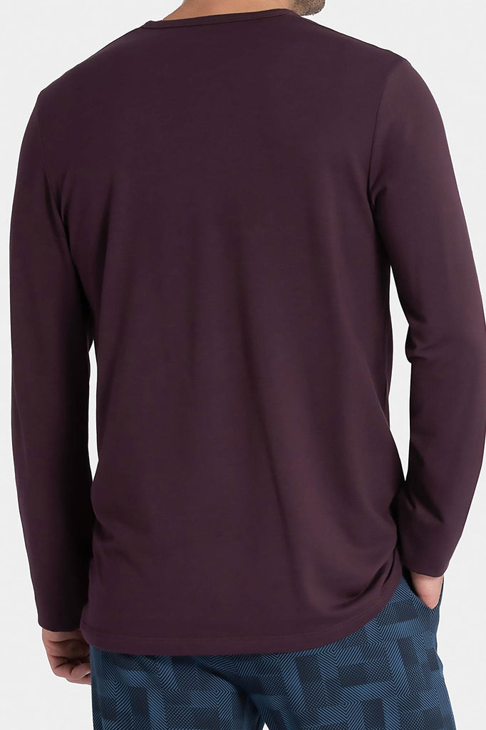 Impetus Pyjama Isamu aus Modal/Baumwolle in Plum und Blaugrau