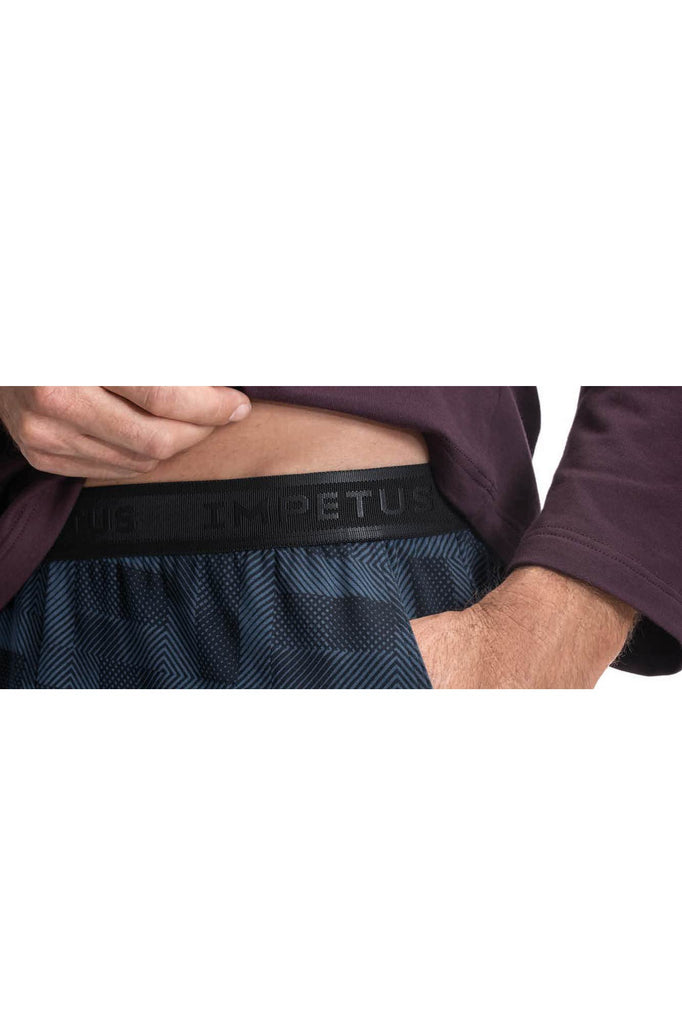 Impetus Pyjama Isamu aus Modal/Baumwolle in Plum und Blaugrau