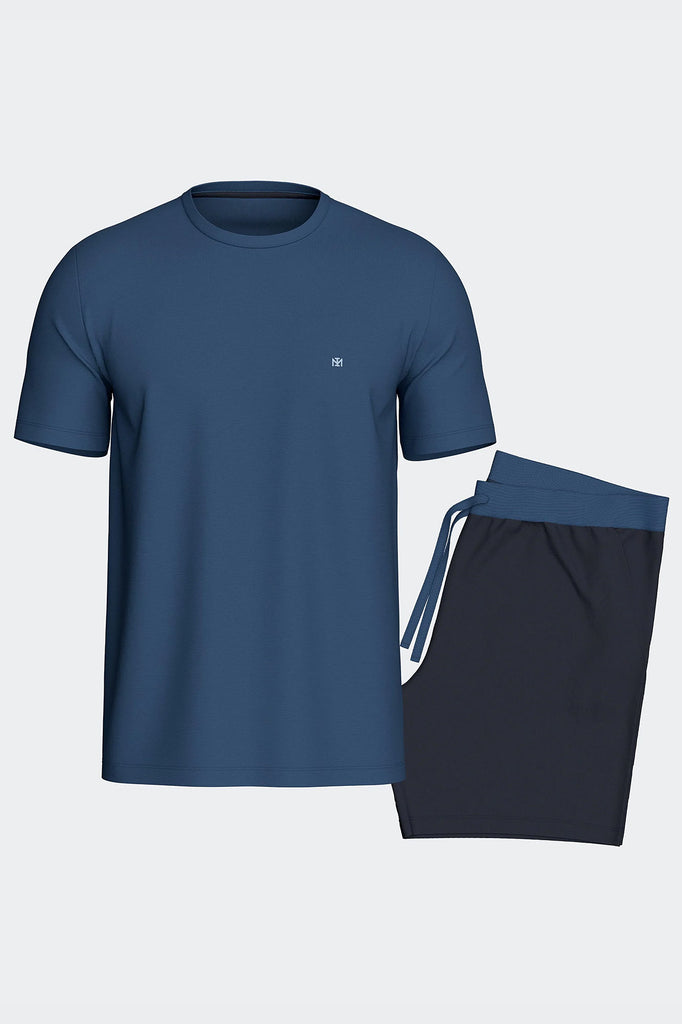 Impetus Pyjama Asuka in aus Lyocell mit Baumwolle in Blau