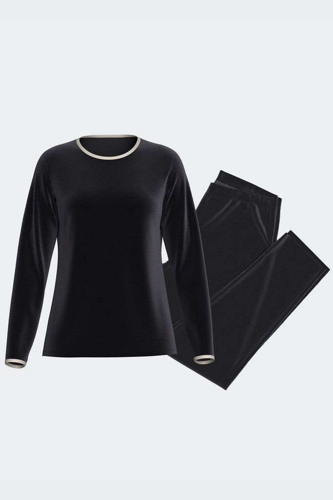 Impetus Pyjama Nimbus aus Modal und Baumwolle mit Thermoeffekt in Schwarz