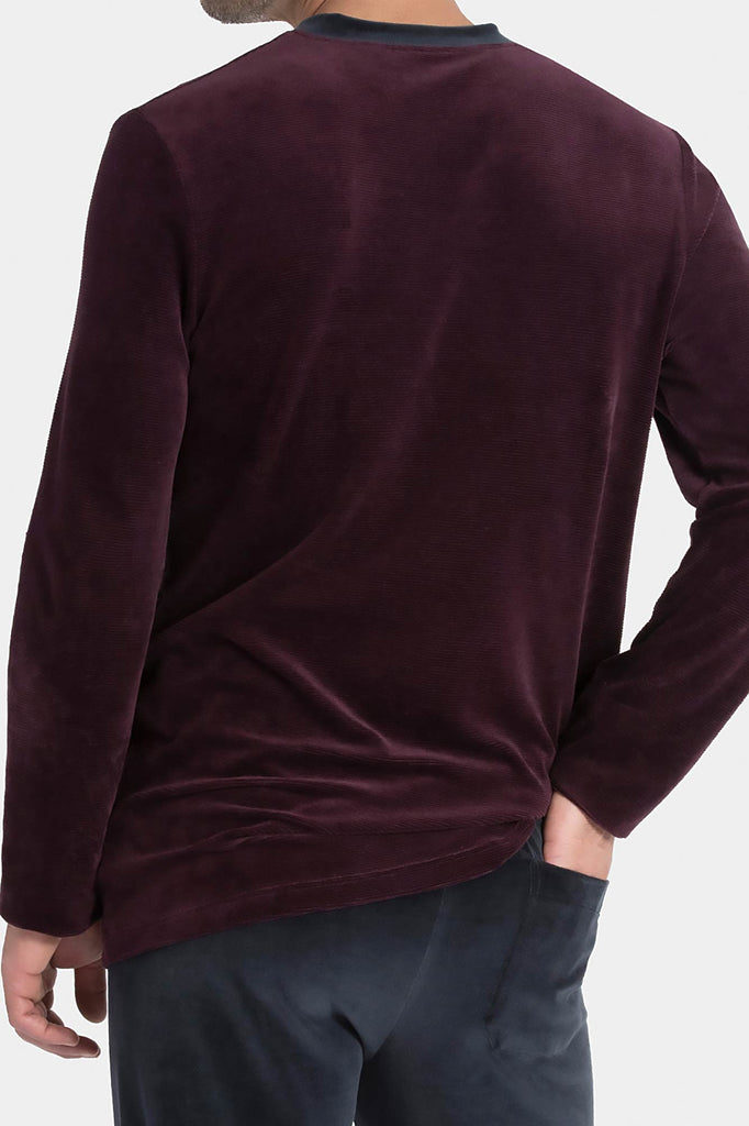 Impetus Pyjama Yamato aus Fleece in Violett/Anthrazit