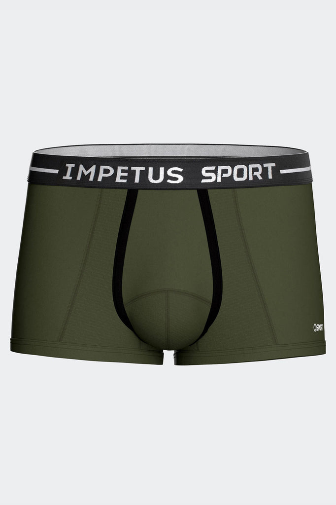 IMPETUS Retro Sport aus Microfaser in Olivgrün mit kurzem Bein