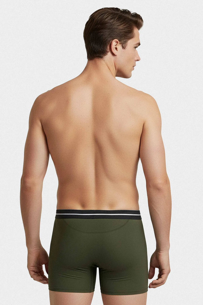IMPETUS Retro Sport aus Microfaser in Olivgrün mit langem Bein