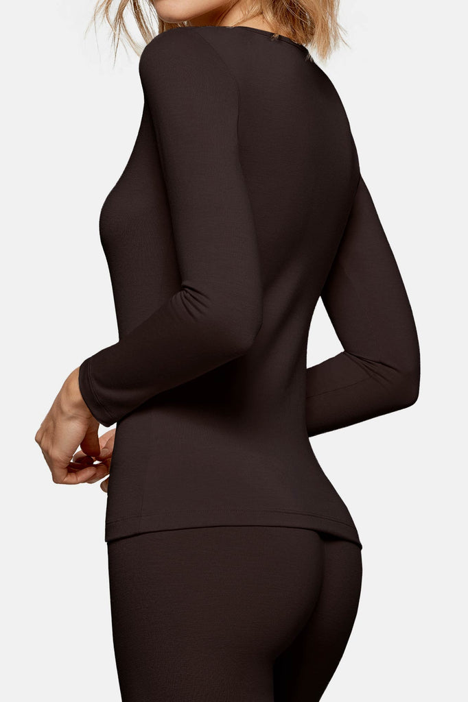 Impetus Damen Thermo Shirt in Chocolate