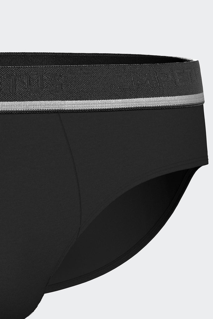 Impetus Slip Cotton Stretch iim Doppelpack aus Baumwolle mit Elasthan in Schwarz