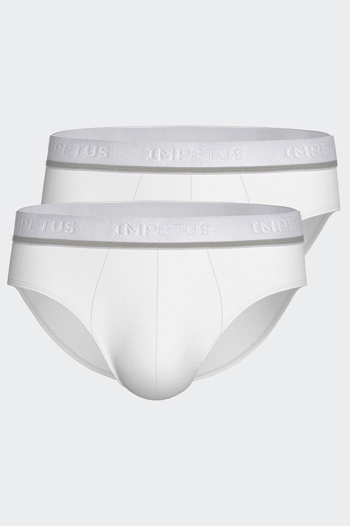 Impetus Slip Cotton Stretch iim Doppelpack aus Baumwolle mit Elasthan in Weiß