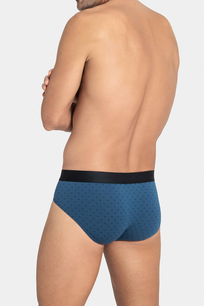 Impetus Slip Haori in Nachtbalu mit Logodruck aus Modal/Baumwolle