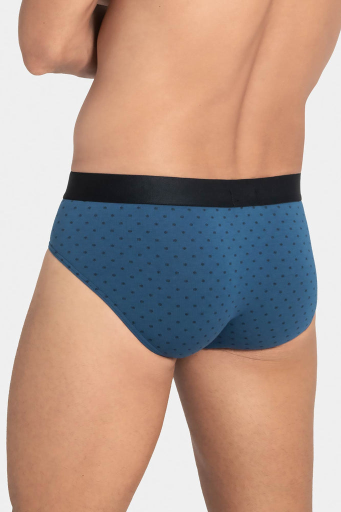 Impetus Slip Haori in Nachtbalu mit Logodruck aus Modal/Baumwolle