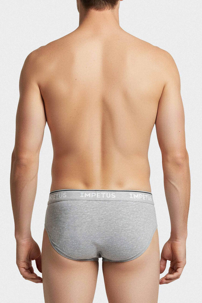 Impetus Slip Organic aus Baumwolle in Grau mit gewebtem Bund