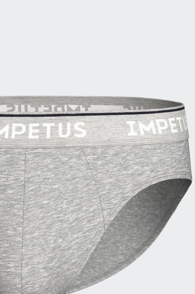 Impetus Slip Organic aus Baumwolle in Grau mit gewebtem Bund