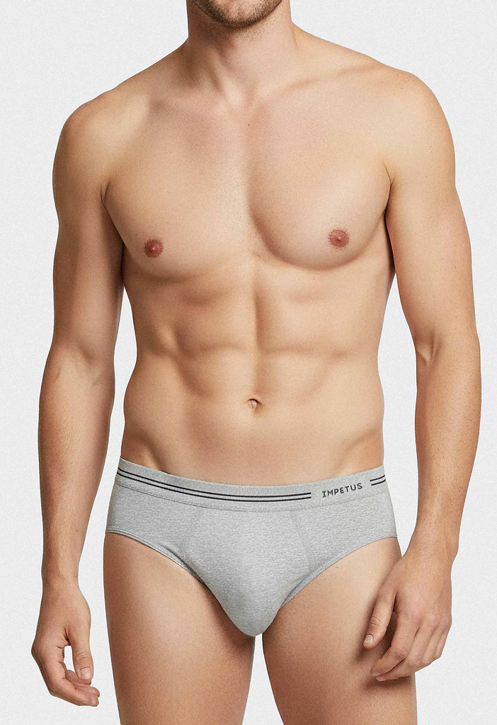 Impetus Slip Cotton Seamless aus Mischgewebe in Grau-Melange
