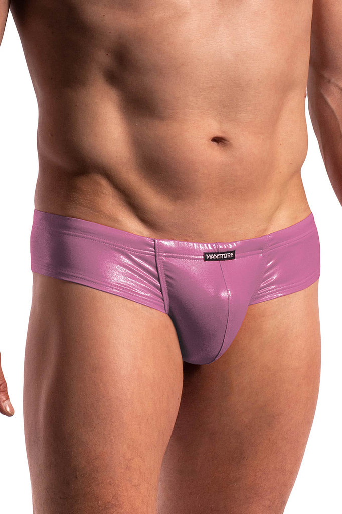 Manstore Beach Cheeky Brief M2286 in Lilac aus satiniertem Lack