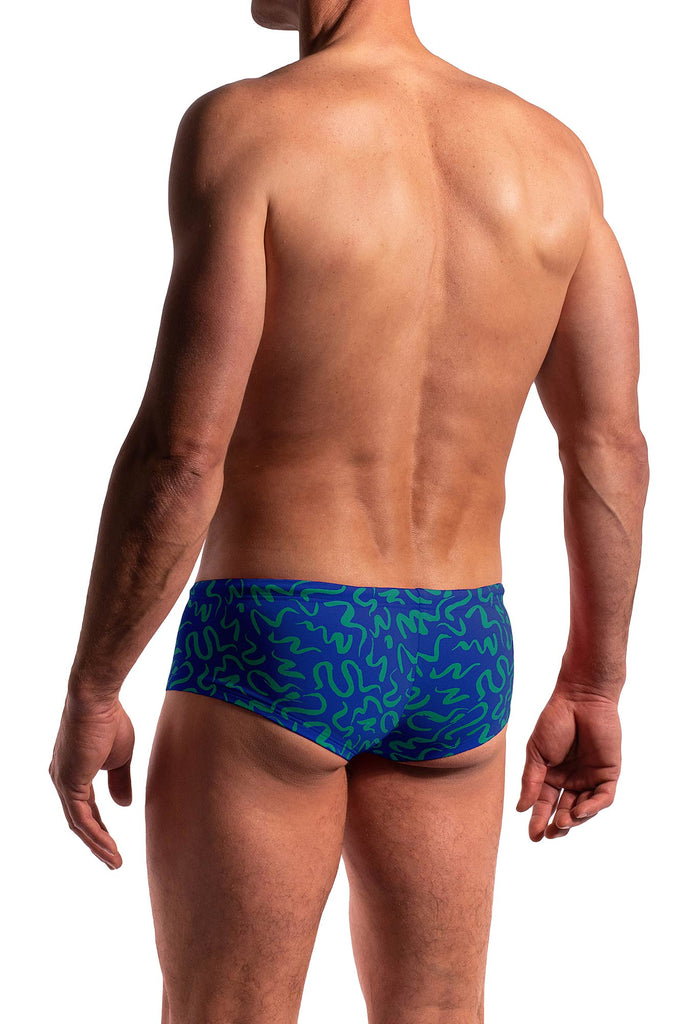 Manstore Beach Hot Pants M2284 in print bleu