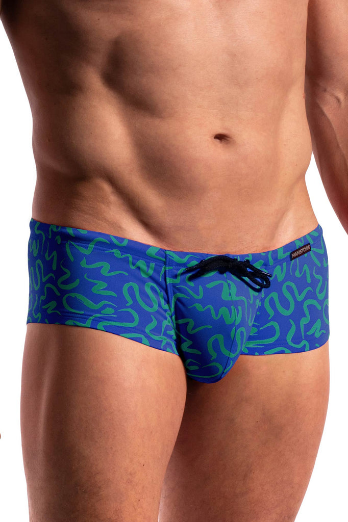 Manstore Beach Hot Pants M2284 in print bleu