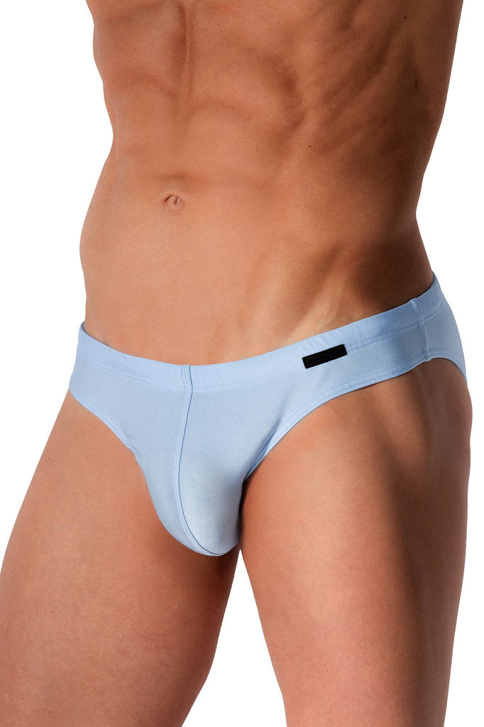 Manstore Beach Micro Brief M2578 aus glänzender Jersey-Ware in Himmelblau