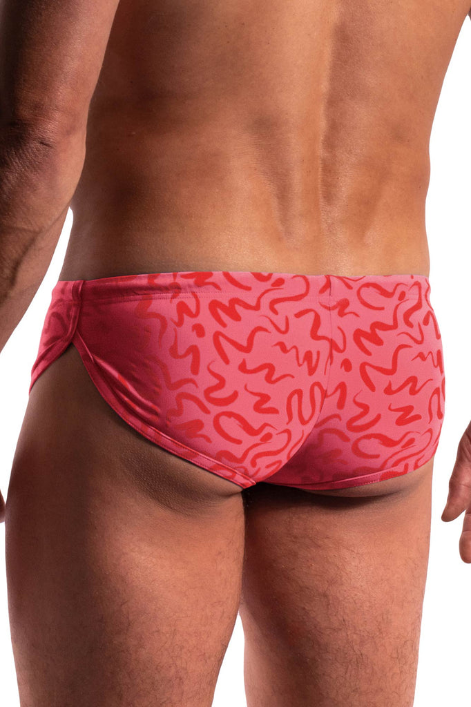 Manstore Beach Sprint Brief M2284 in Print Rose