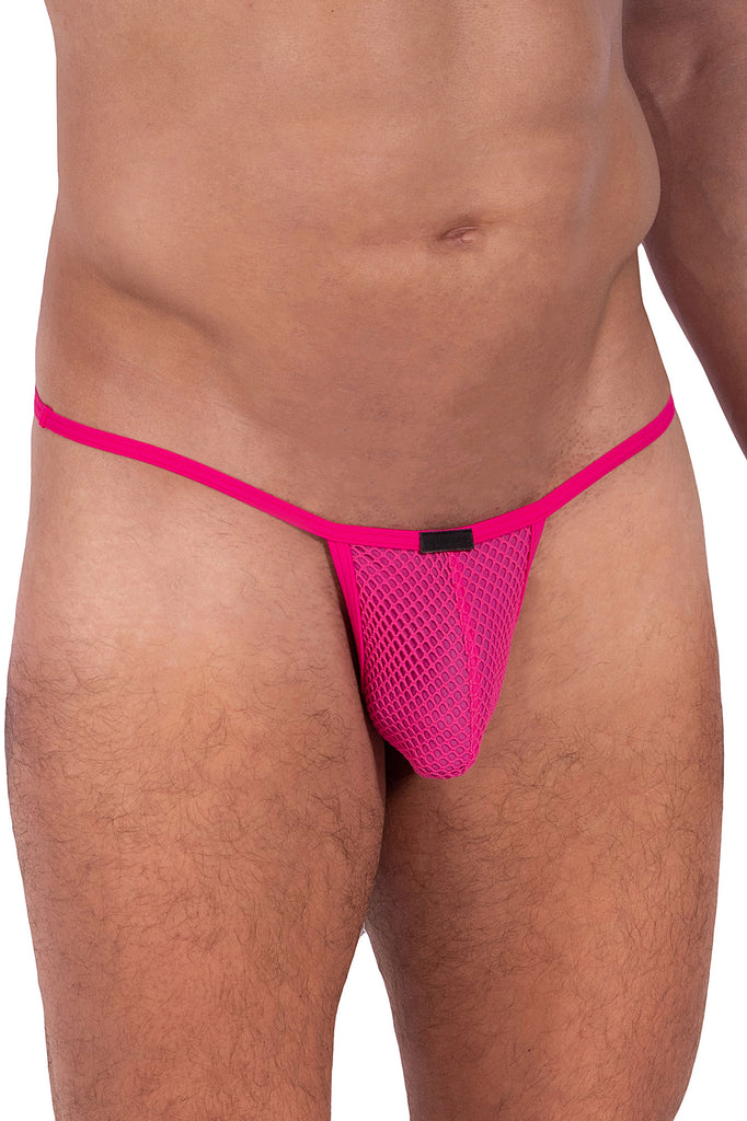 Manstore Bungee String M2321 aus Netz in Hotpink