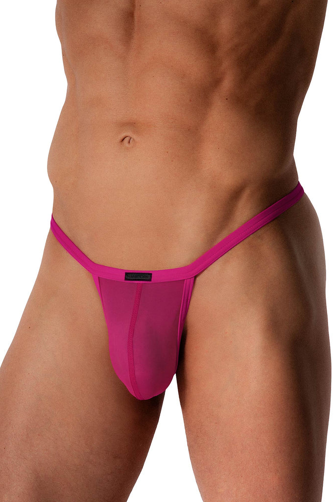 Manstore Bungee String M2572 aus tranparenter Microfaser in Magenta