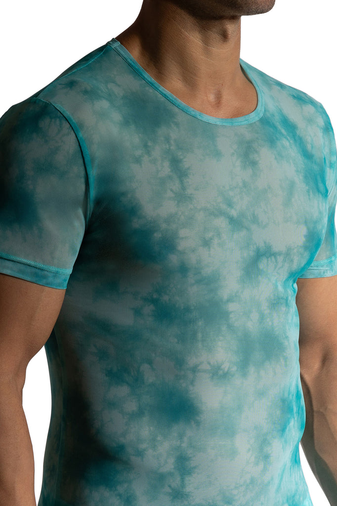 Manstore Casual Tee M2472 aus feinem Netz in Türkis