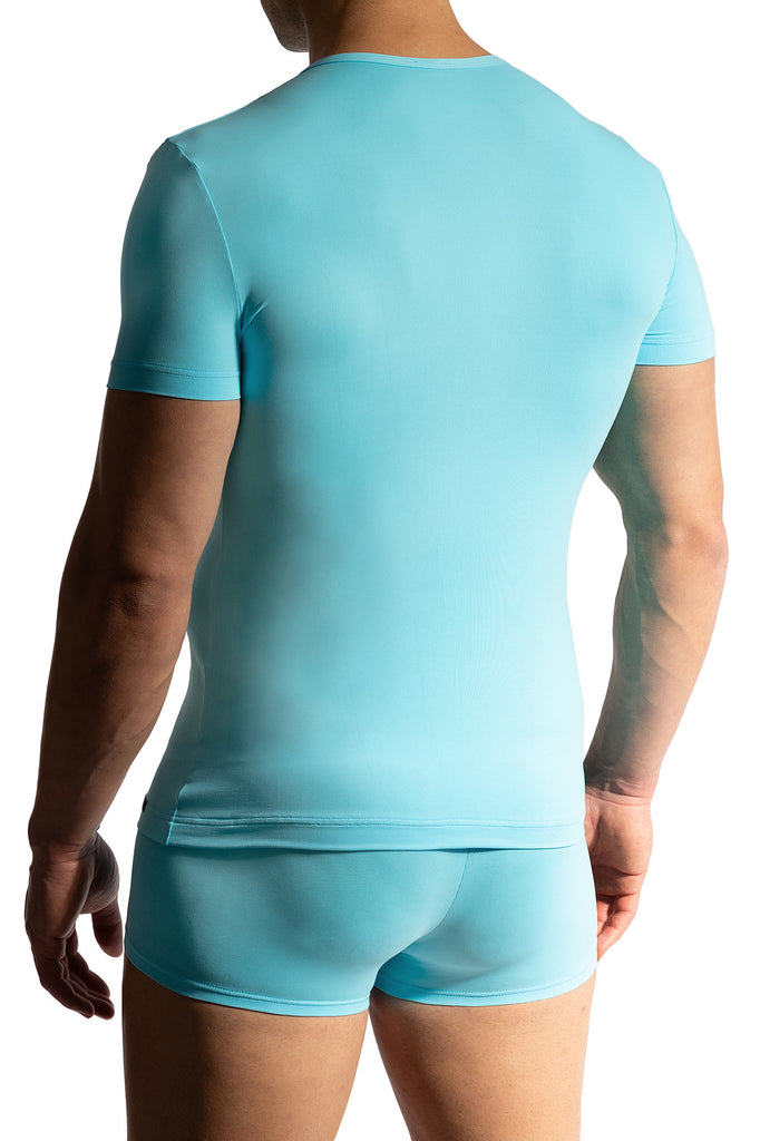 Manstore Casual Tee M800 aus weicher Microfaser in Hellblau