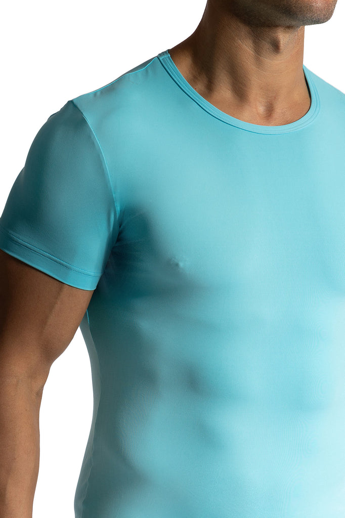 Manstore Casual Tee M800 aus weicher Microfaser in Hellblau