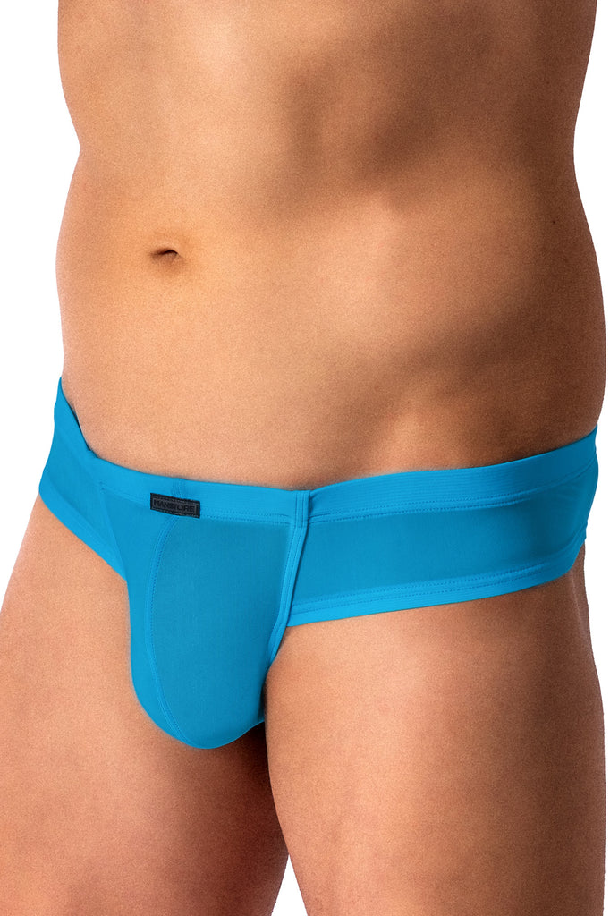 Manstore Cheeky Brief M101 aus halbtransparenter Microfaser in Blau