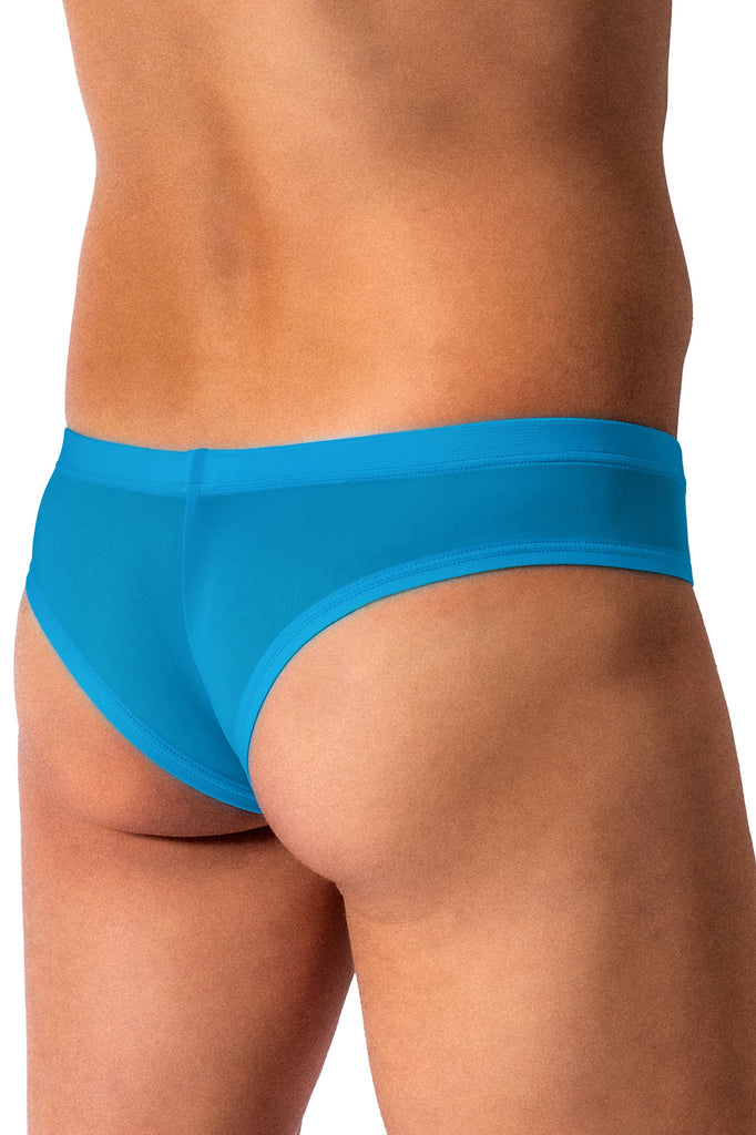 Manstore Cheeky Brief M101 aus halbtransparenter Microfaser in Blau