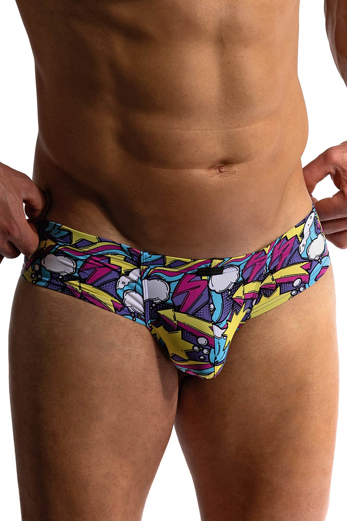 Manstore Cheeky Brief aus Microfaser mit Cartoon-Print