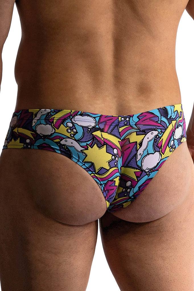 Manstore Cheeky Brief aus Microfaser mit Cartoon-Print