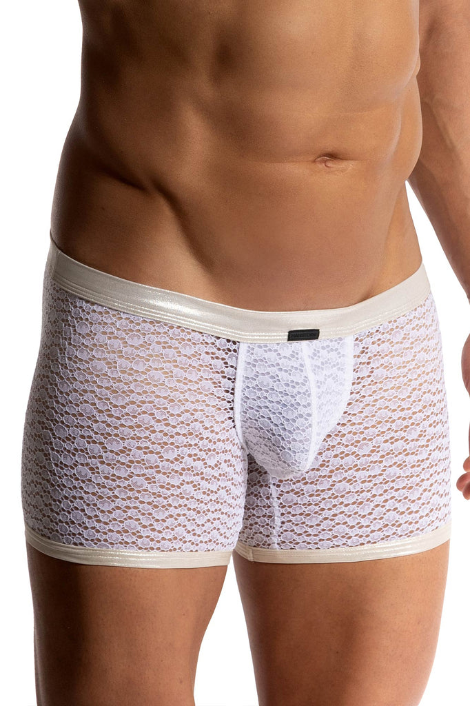 Manstore Hip Boxer M2512 aus Spitze in Weiß