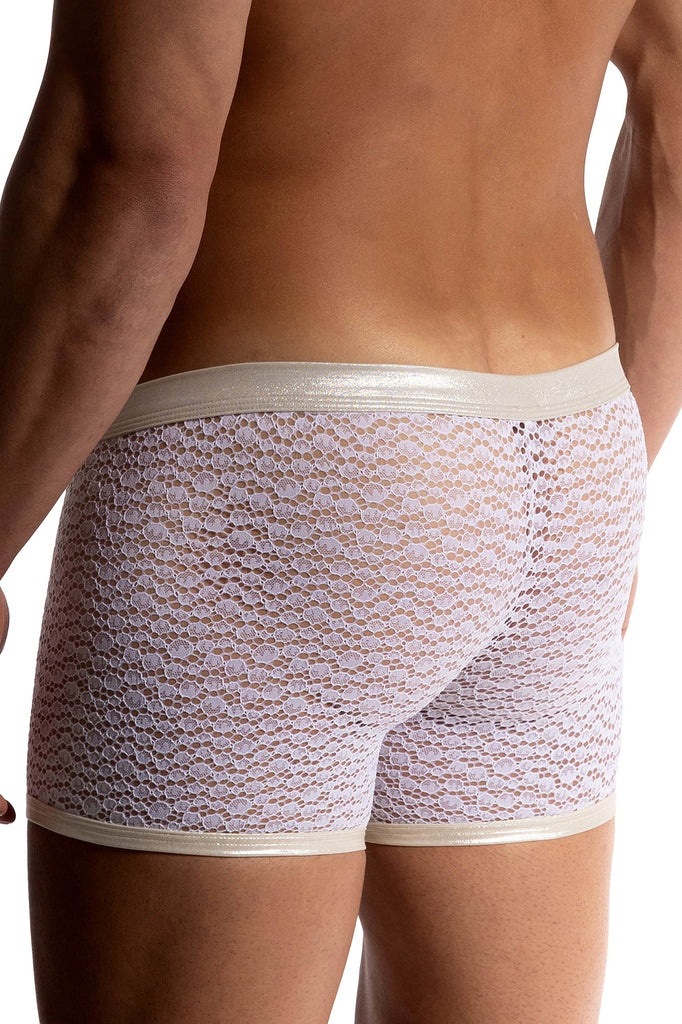Manstore Hip Boxer M2512 aus Spitze in Weiß