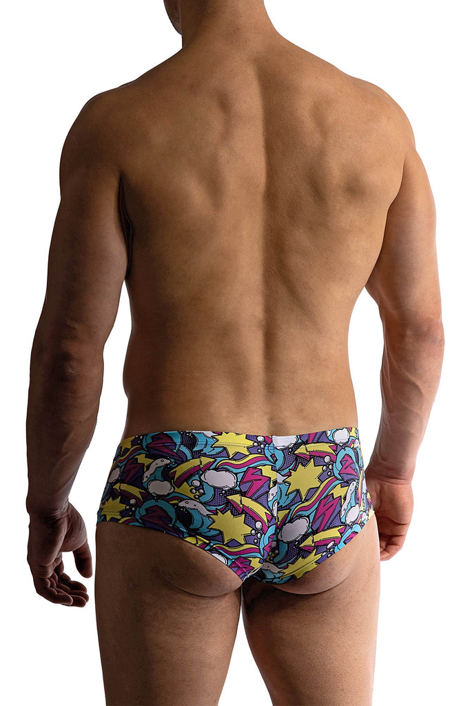 Manstore Hot Pants M800 aus Microfaser mit Cartoon-Druck