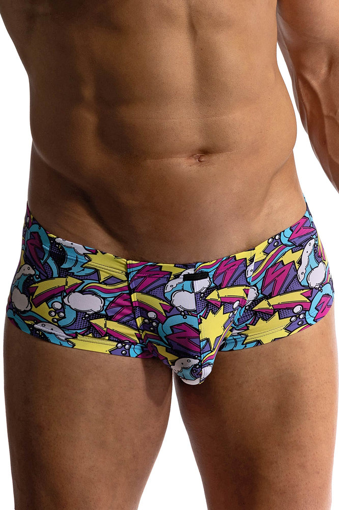 Manstore Hot Pants M800 aus Microfaser mit Cartoon-Druck