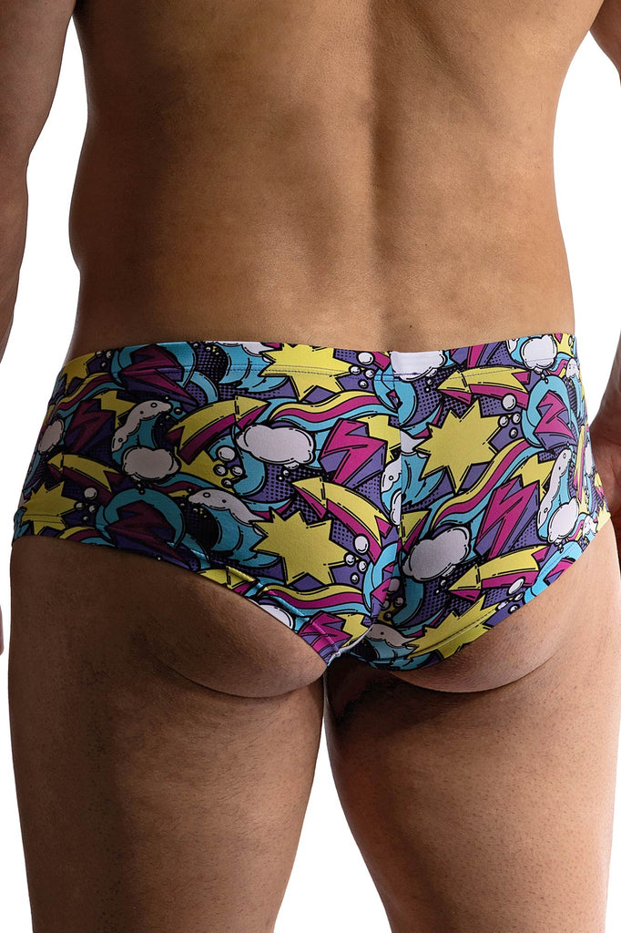 Manstore Hot Pants M800 aus Microfaser mit Cartoon-Druck
