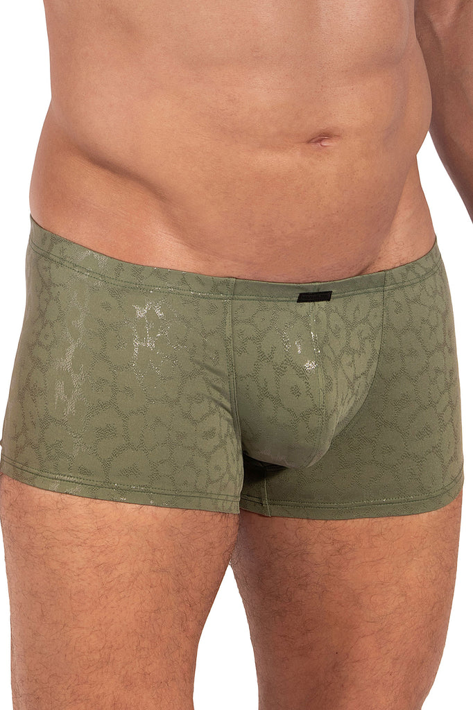 Manstore Micro Pants M2335 aus Jersey mit Leo Print in Khaki