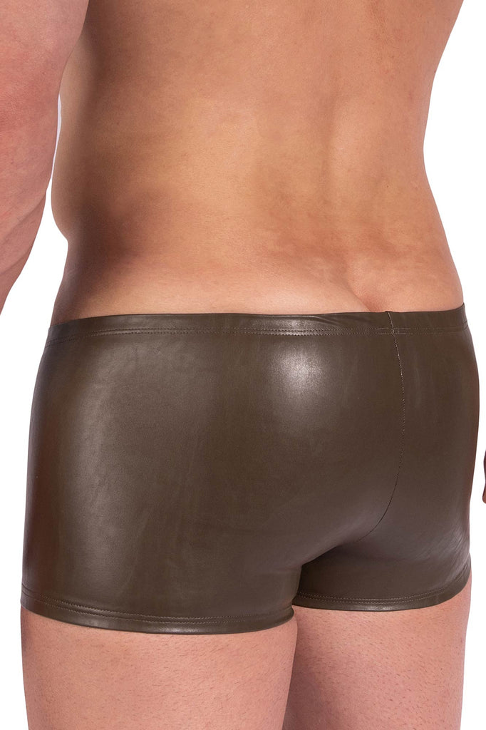 Manstore Micro Pants M2370 aus Lederimitat in Olive