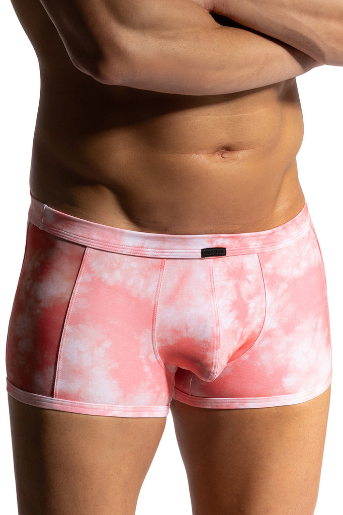 Manstore Micro Pants M2472 aus Microfaser und Netz in rosa Batik-Optik