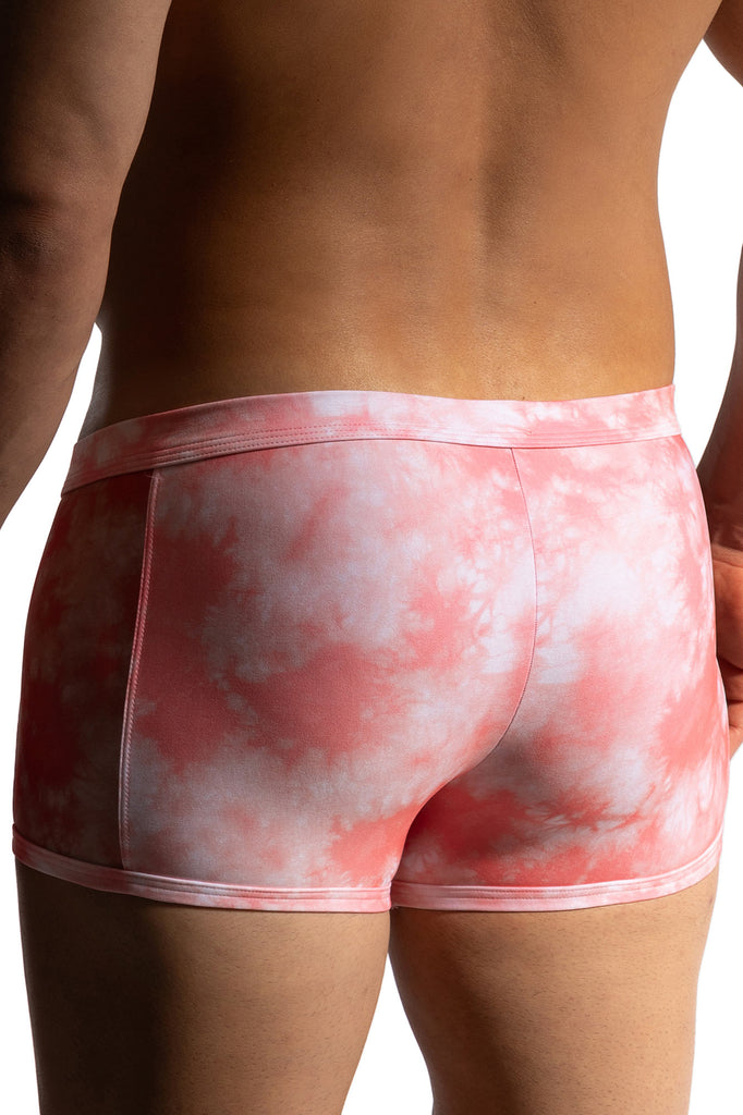 Manstore Micro Pants M2472 aus Microfaser und Netz in rosa Batik-Optik
