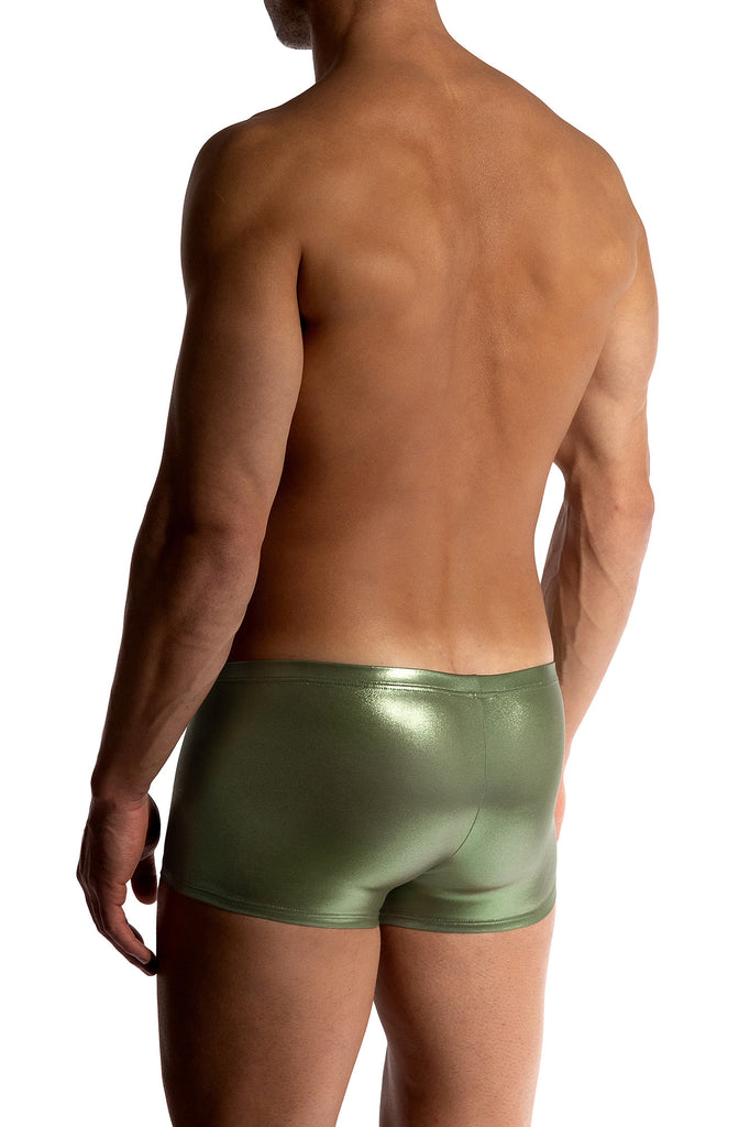Manstore Micro Pants M2509 aus laminiertem Jersey in Olive