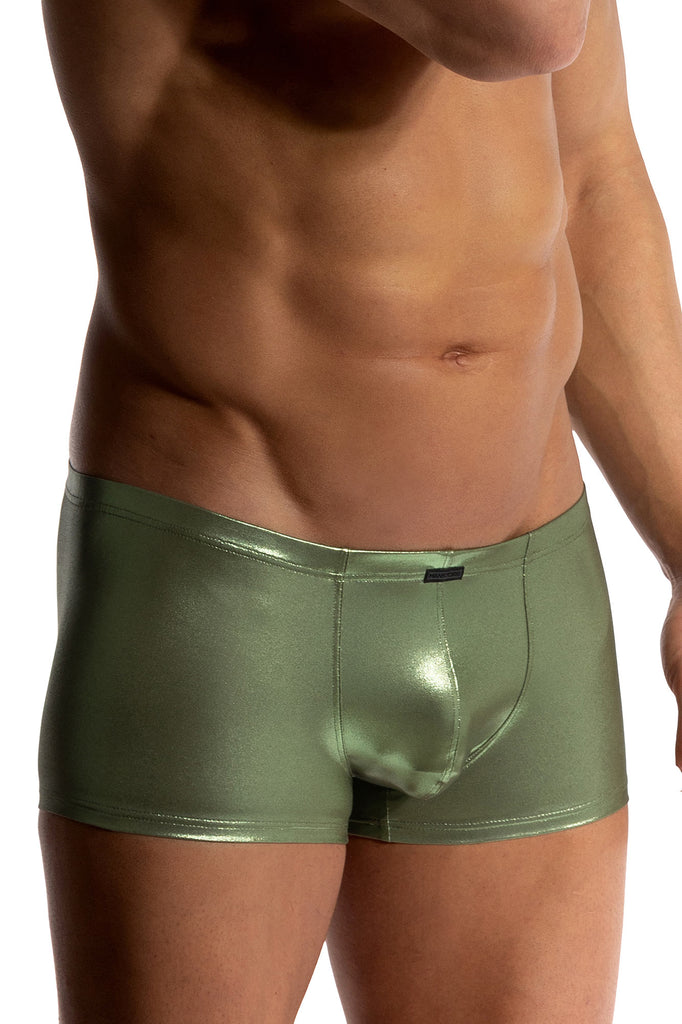 Manstore Micro Pants M2509 aus laminiertem Jersey in Olive